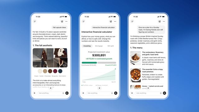 O ChatGPT está ficando muito mais visual, com o lançamento de uma nova interface