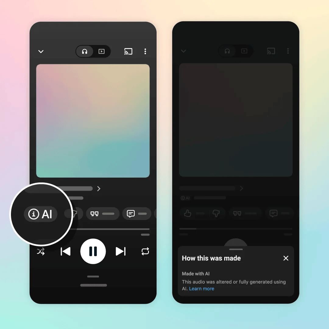 YouTube Music lança novos selos enquanto música gerada por IA inunda plataformas de streaming
